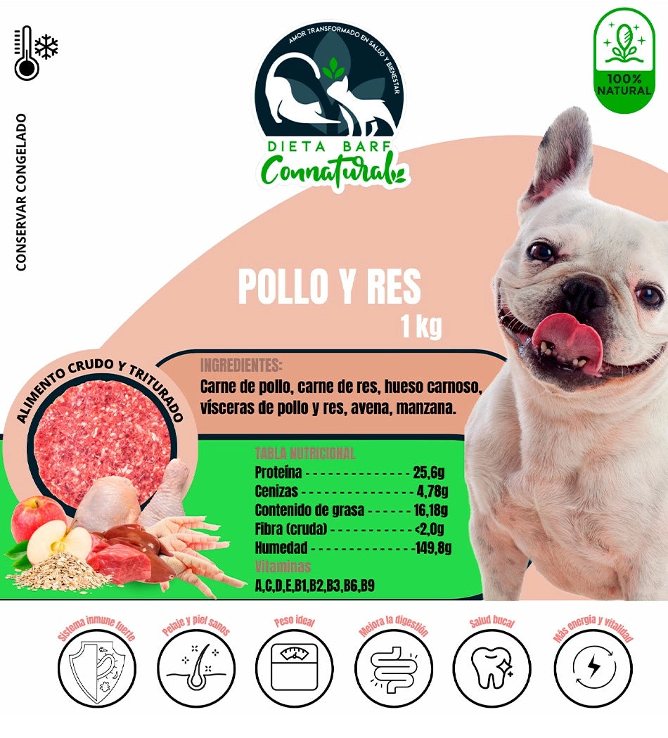 Dieta Pollo Res para Perros 1kg